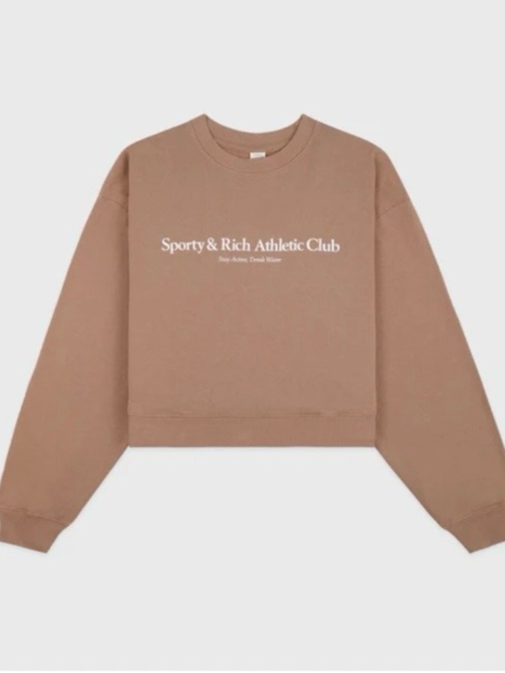sporty & rich athletic club brown sweatshirt
